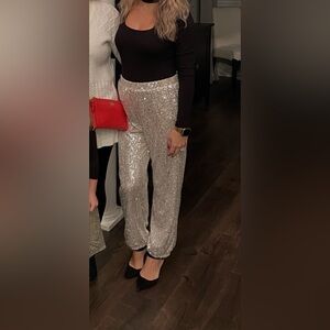 Art Class gold sparkle glitters new years pants
